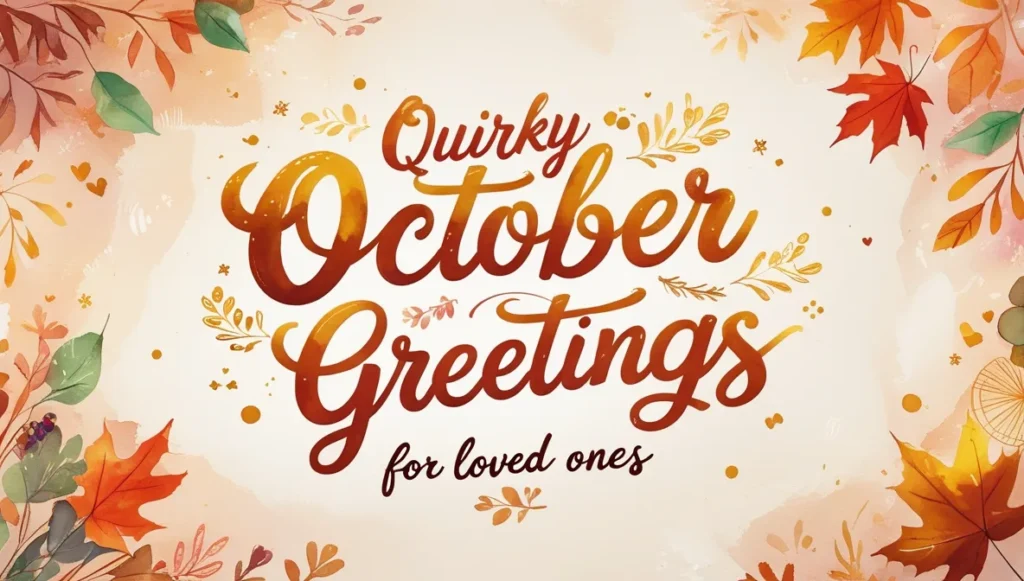 Quirky October Greetings for Loved Ones