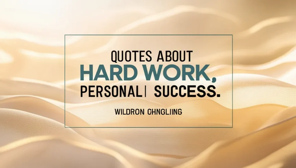 Quotes about Hard Work and Personal Success