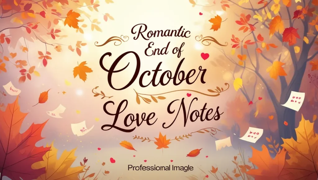 Romantic End of October Love Notes
