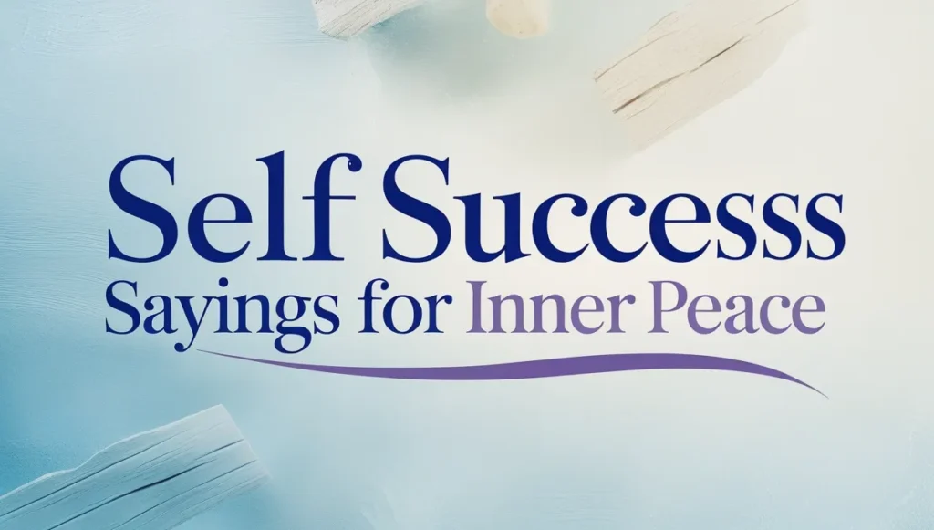 Self Success Sayings for Inner Peace