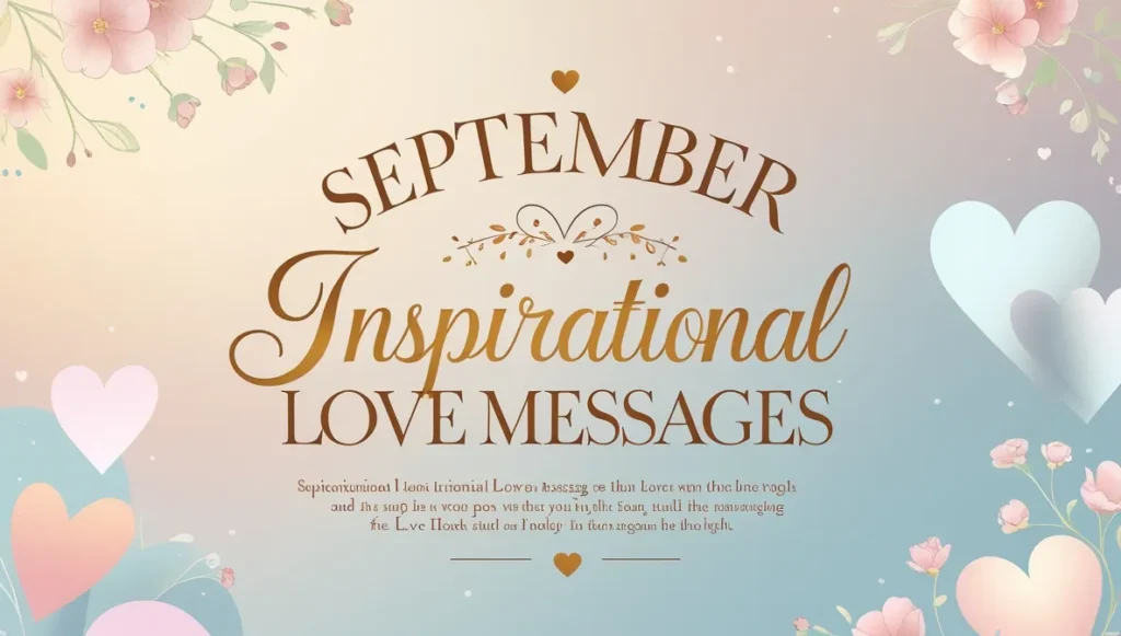 September Inspirational Love Messages