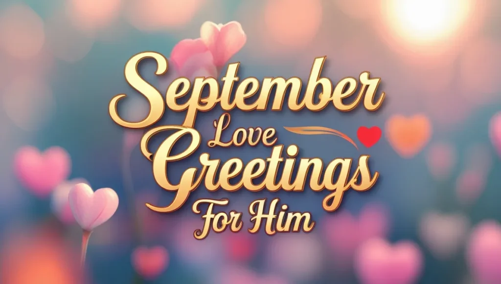 September Love Greetings for Him