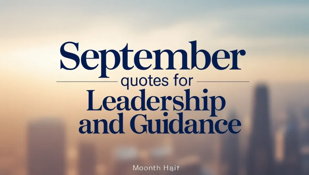 September Quotes for Leadership and Guidance