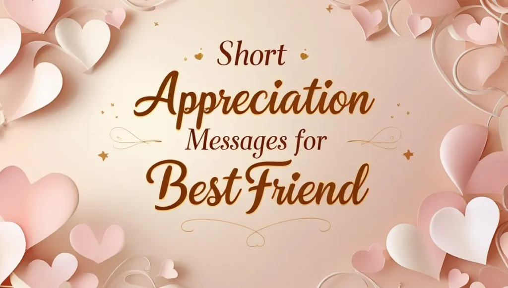 Short Appreciation Messages for Best Friend