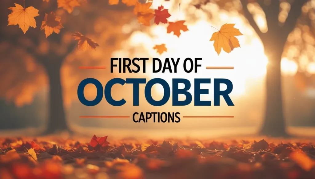 Short First Day of October Captions