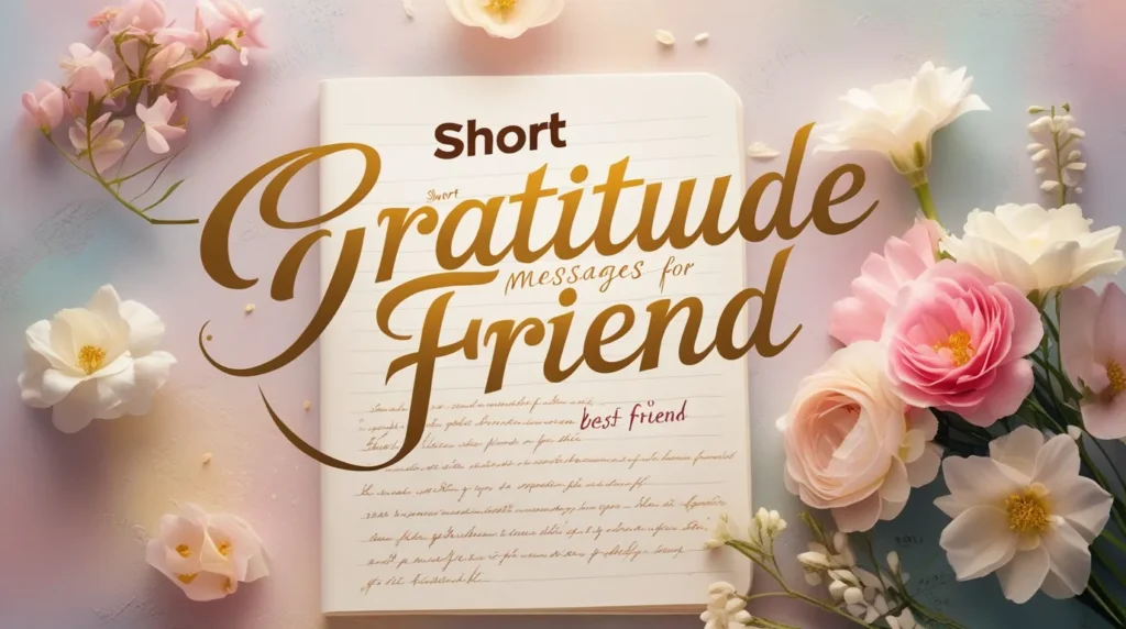 Short Gratitude Messages for Best Friend