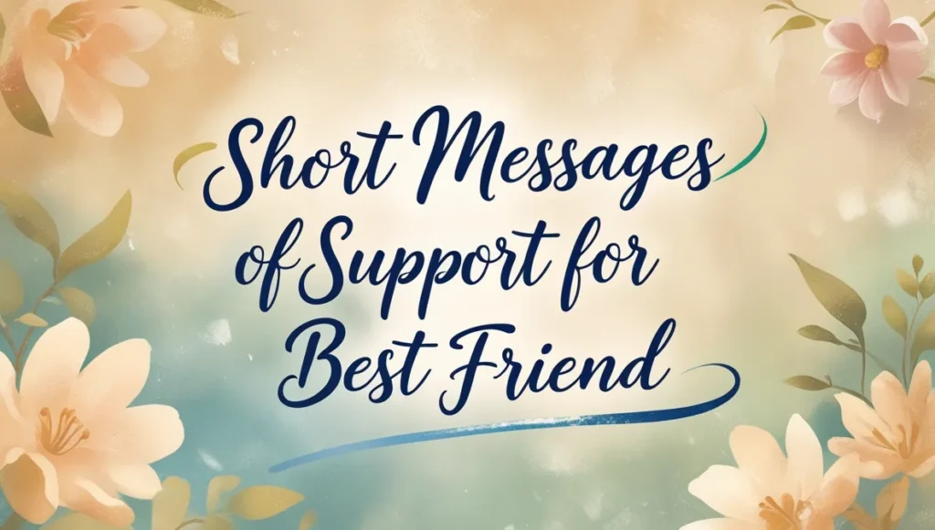 Short Messages of Support for Best Friend