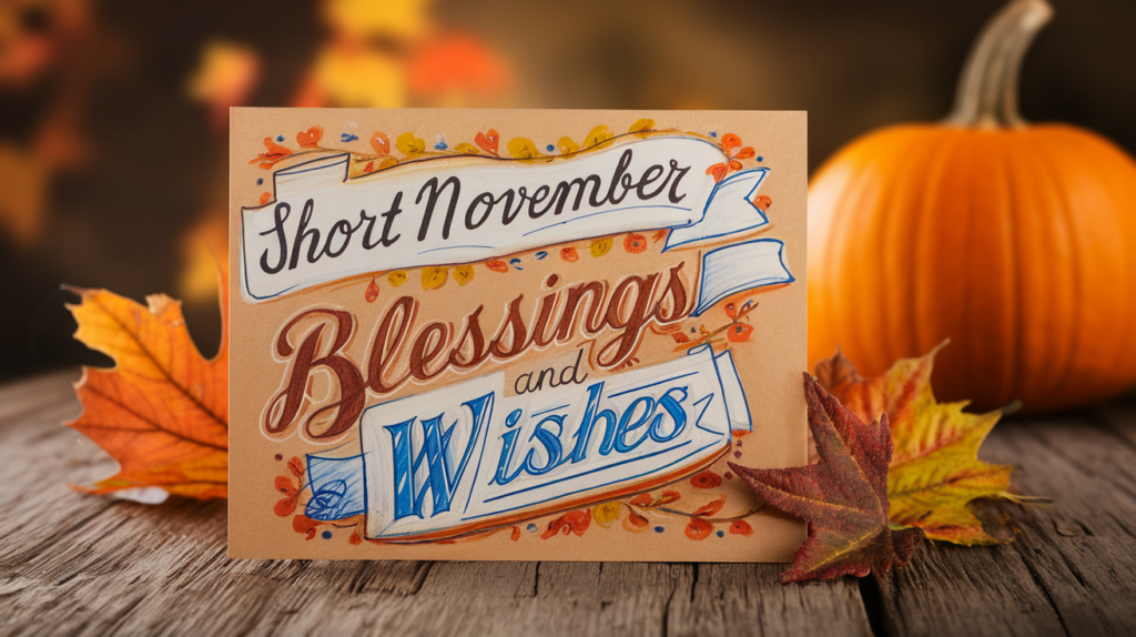 Short November Blessings and Wishes