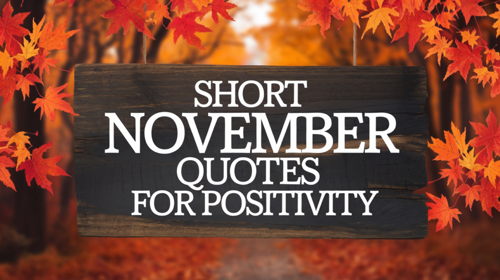 Short November Quotes for Positivity