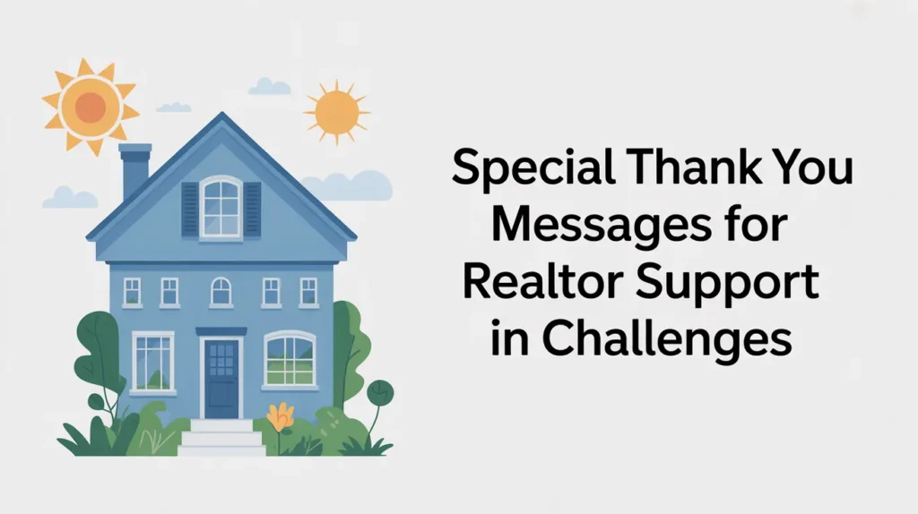 Special Thank You Messages for Realtor Support in Challenges