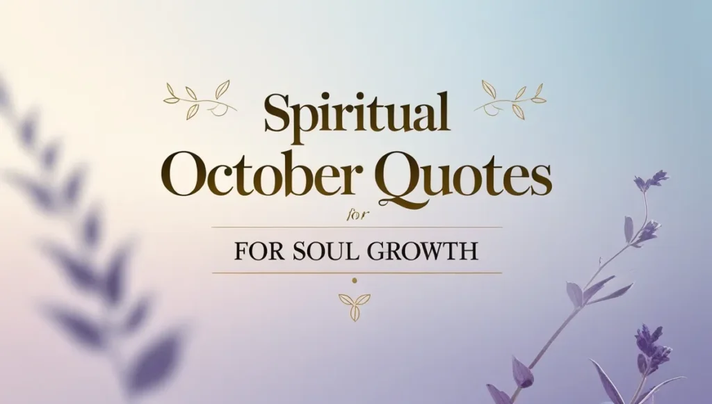 Spiritual October Quotes for Soul Growth