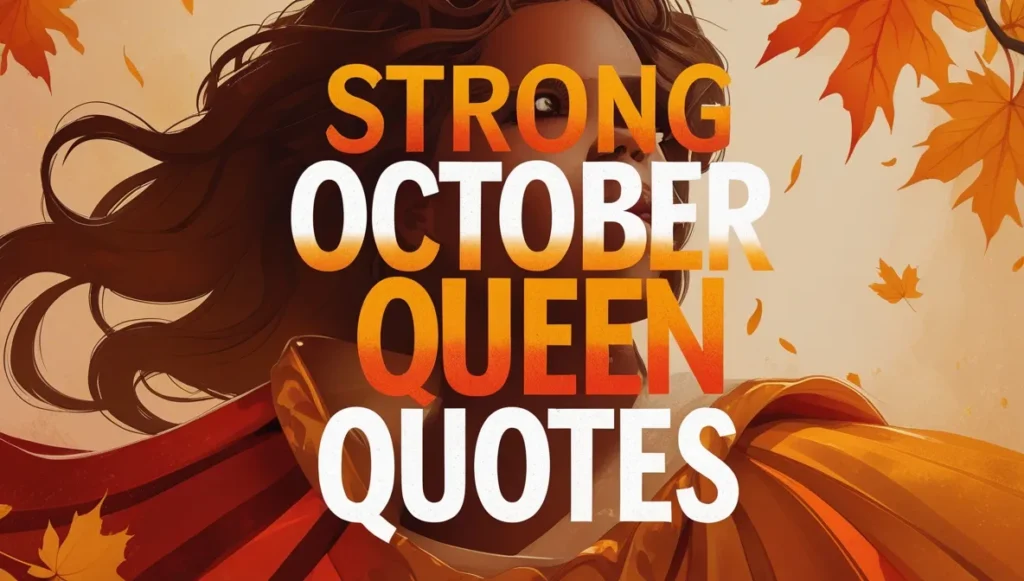 Strong October Queen Quotes