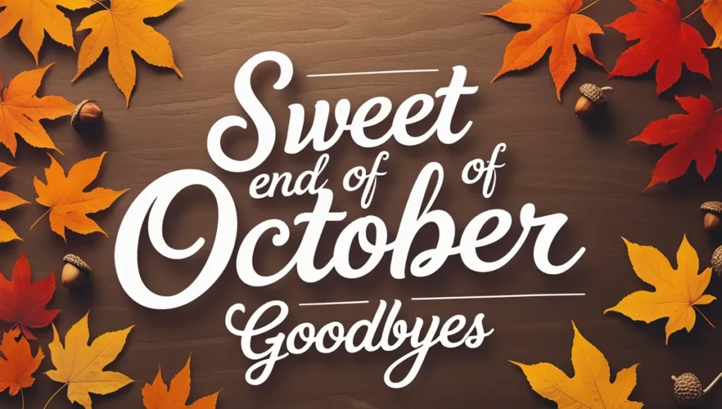 Sweet End of October Goodbyes
