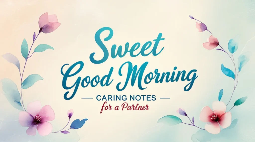 Sweet Good Morning Caring Notes for a Partner