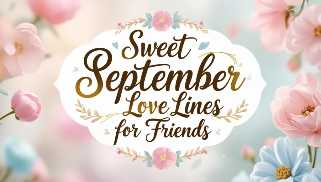 Sweet September Love Lines for Friends