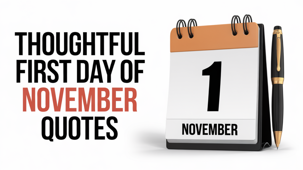 Thoughtful First Day of November Quotes
