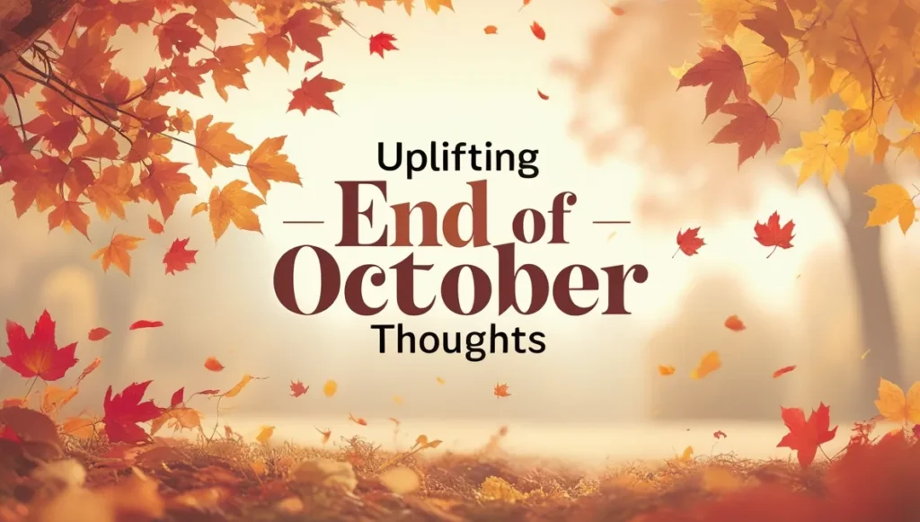 Uplifting End of October Thoughts