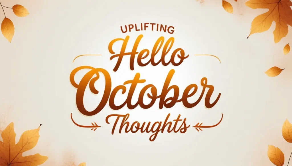 Uplifting Hello October Thoughts