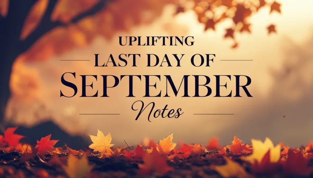 Uplifting Last Day of September Notes