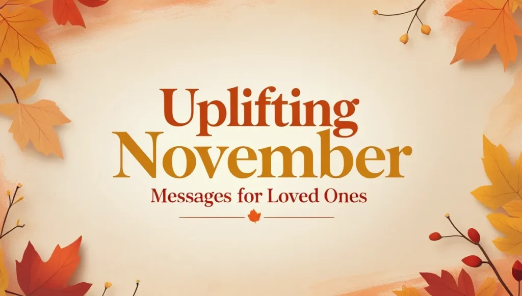 Uplifting November Messages for Loved Ones
