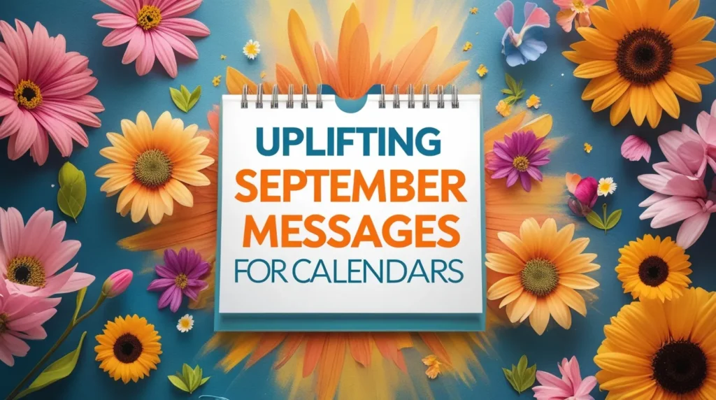 Uplifting September Messages for Calendars