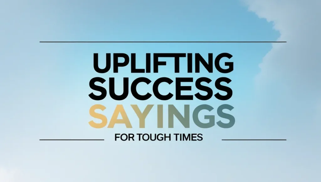 Uplifting Success Sayings for Tough Times