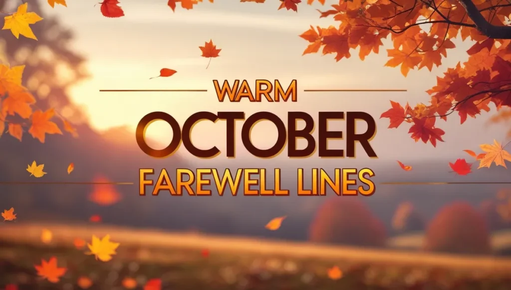 Warm October Farewell Lines