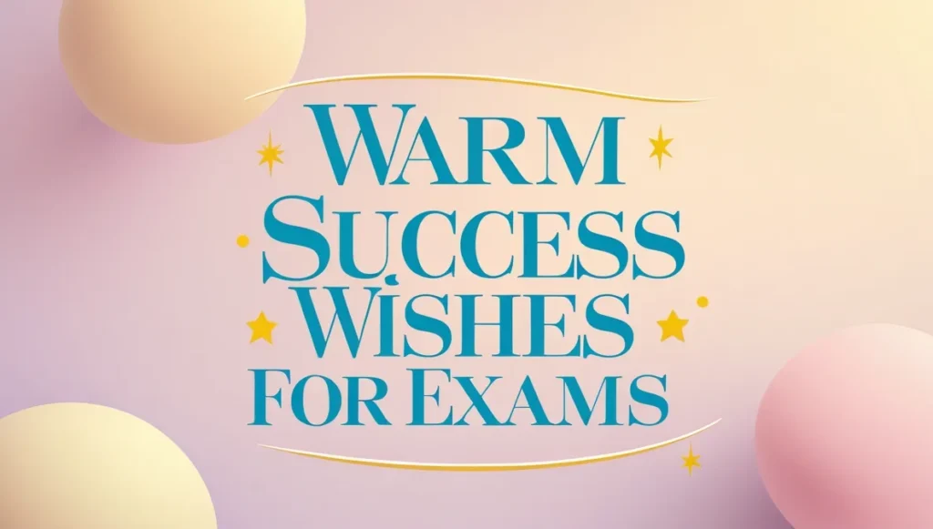 Warm Success Wishes for Exams