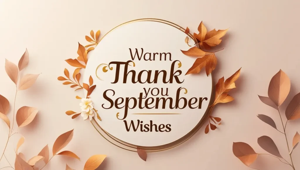 Warm Thank You September Wishes