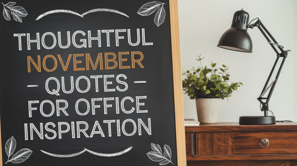 Thoughtful November Quotes for Office Inspiration