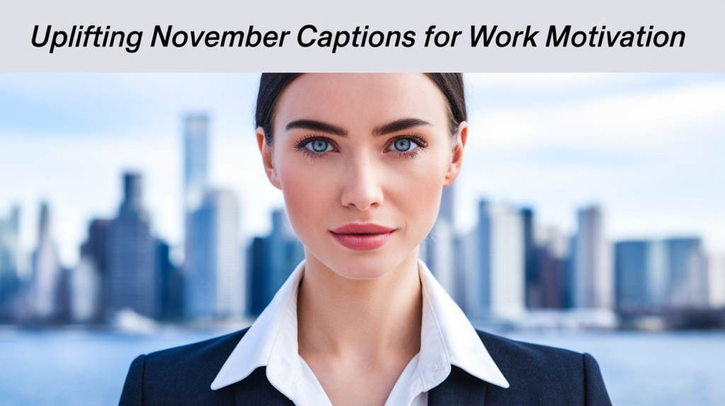 Uplifting November Captions for Work Motivation