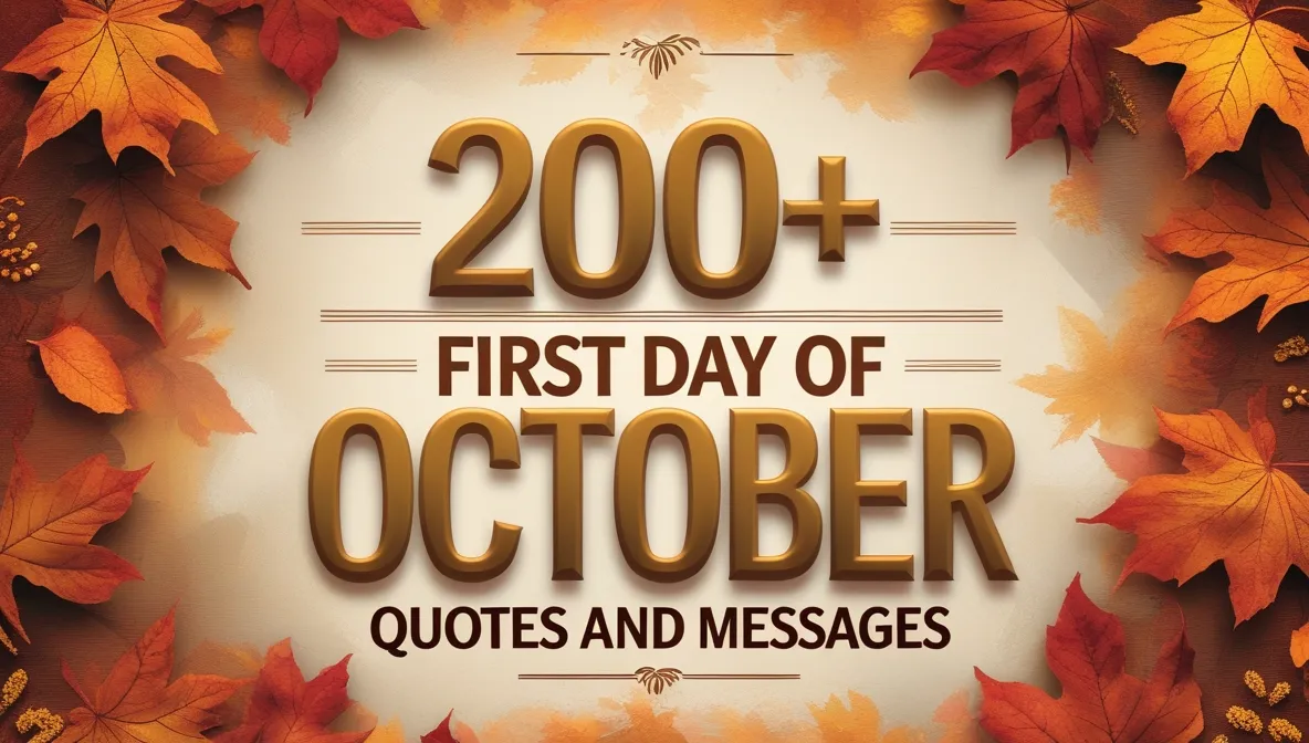 200+ First Day of October Quotes and Messages