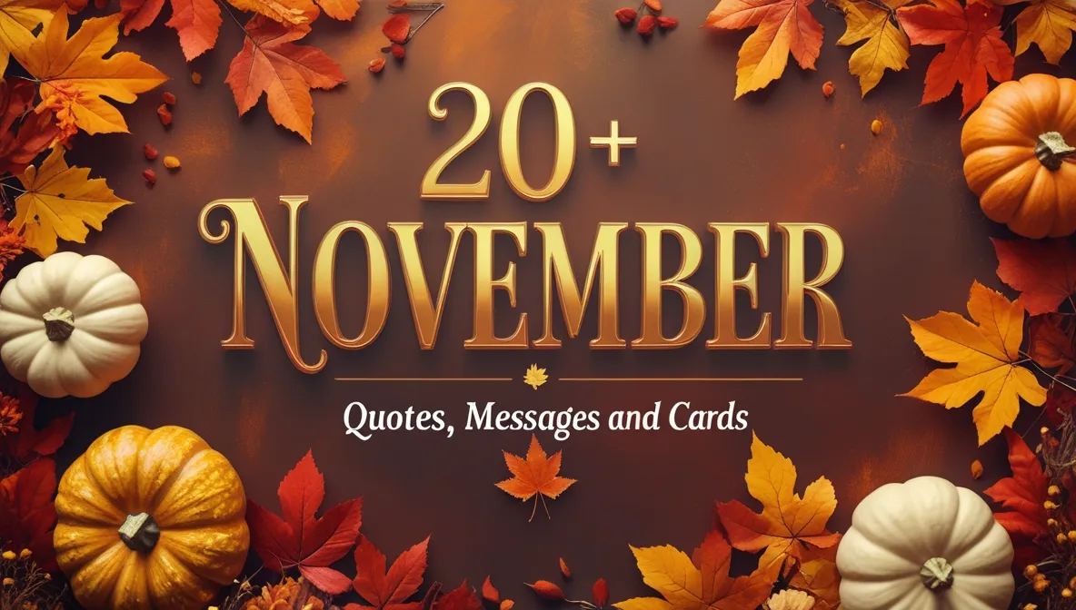 200+ November Quotes, Messages and Cards