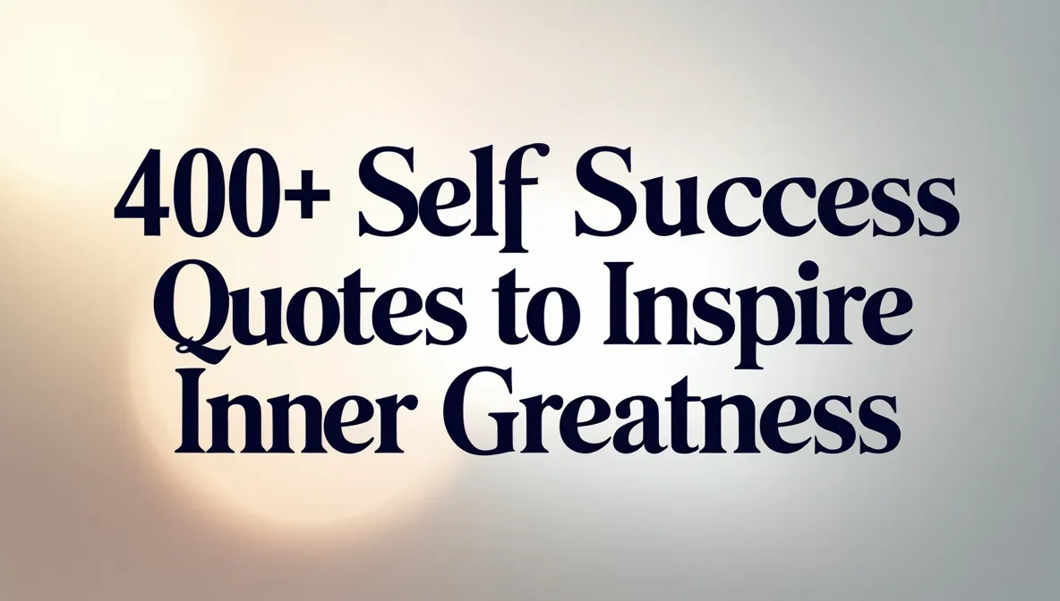 400+ Self Success Quotes to Inspire Inner Greatness