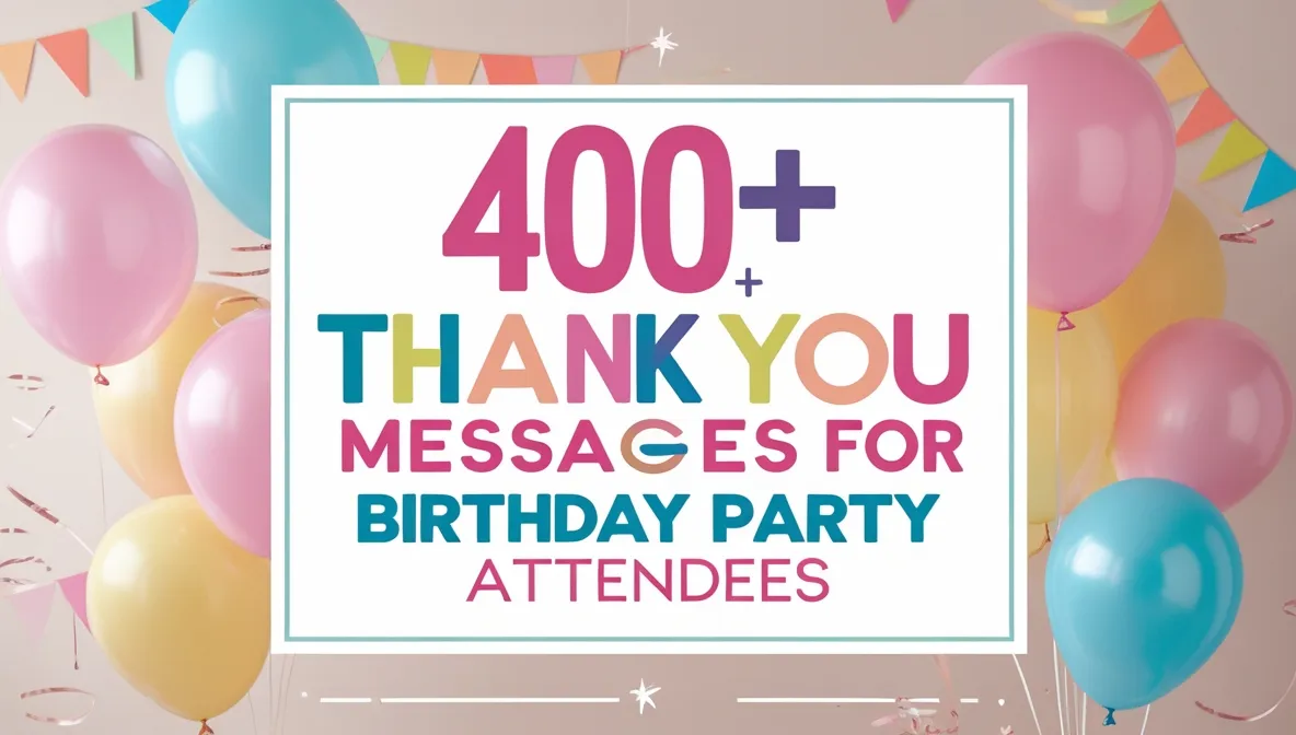400+ Thank You Messages for Birthday Party Attendees