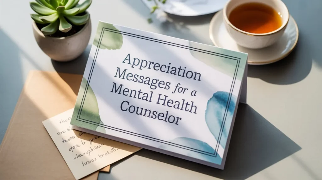 Appreciation Messages for a Mental Health Counselor