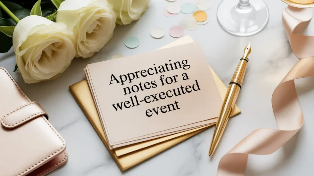 Appreciation Notes for a Well-Executed Event