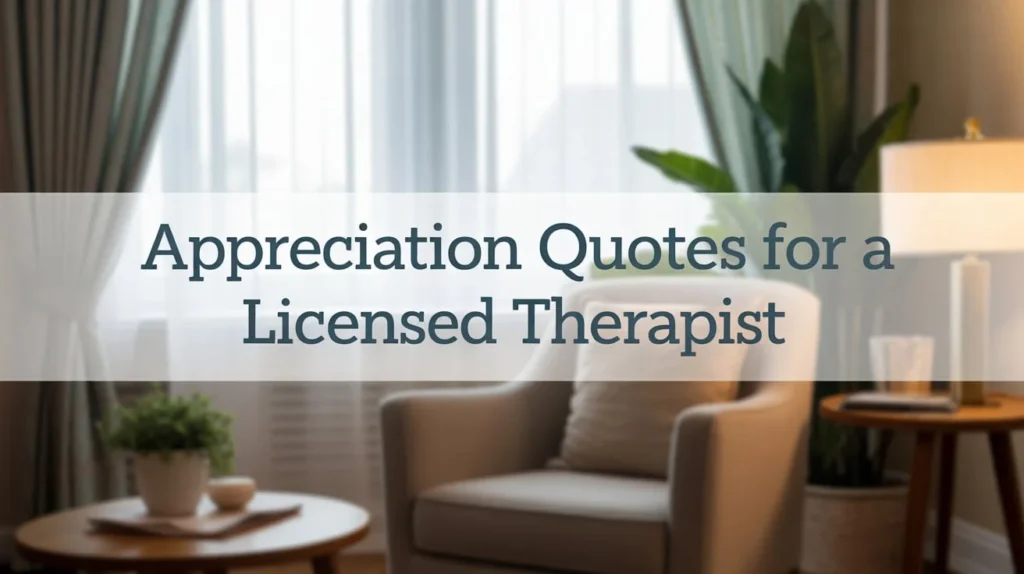 Appreciation Quotes for a Licensed Therapist