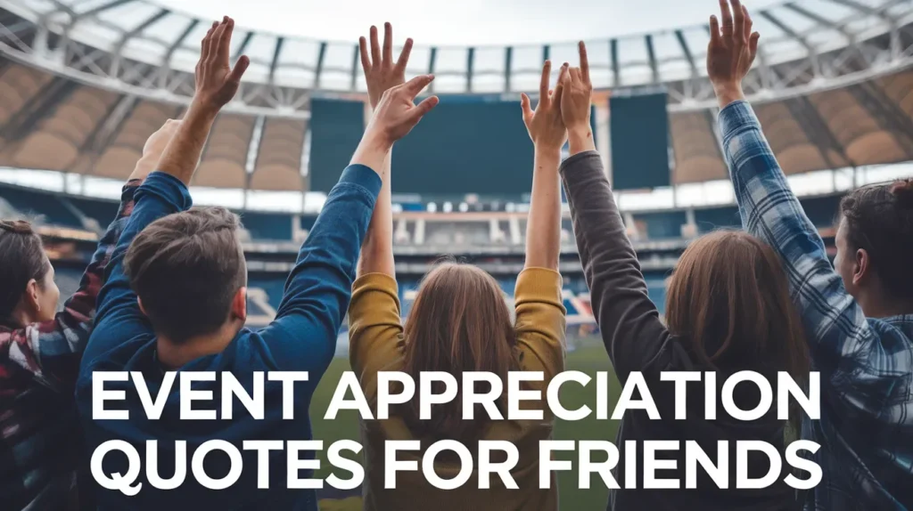 Event Appreciation Quotes for Friends