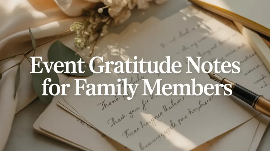 Event Gratitude Notes for Family Members