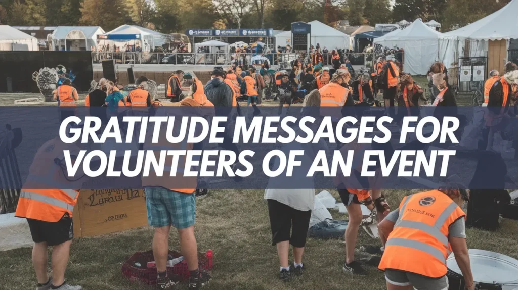 Gratitude Messages for Volunteers of an Event