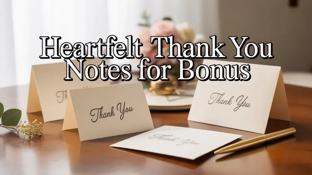 Heartfelt Thank You Notes for Bonus