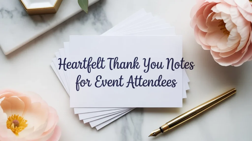 Heartfelt Thank You Notes for Event Attendees