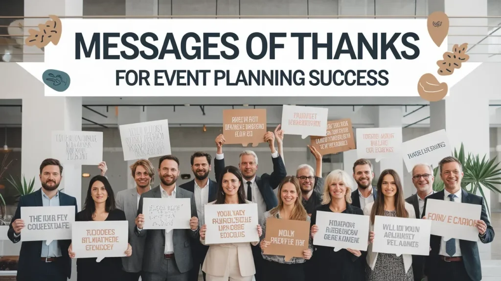 Messages of Thanks for Event Planning Success