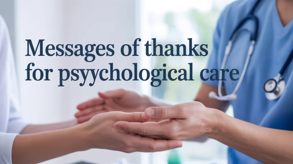 Messages of Thanks for Psychological Care