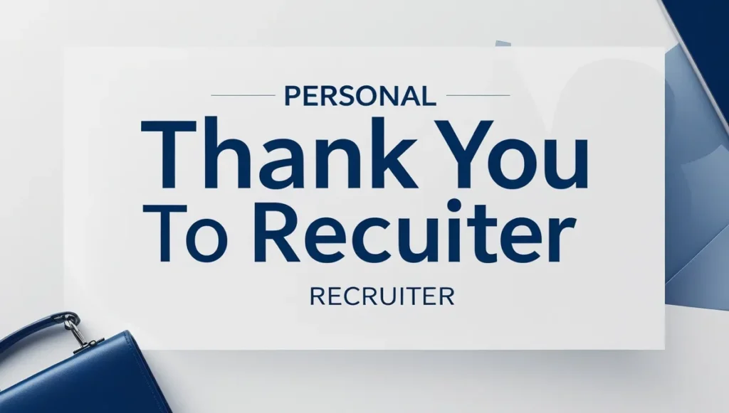 Personal Thank You Messages to Recruiter