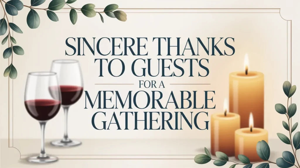 Sincere Thanks to Guests for a Memorable Gathering