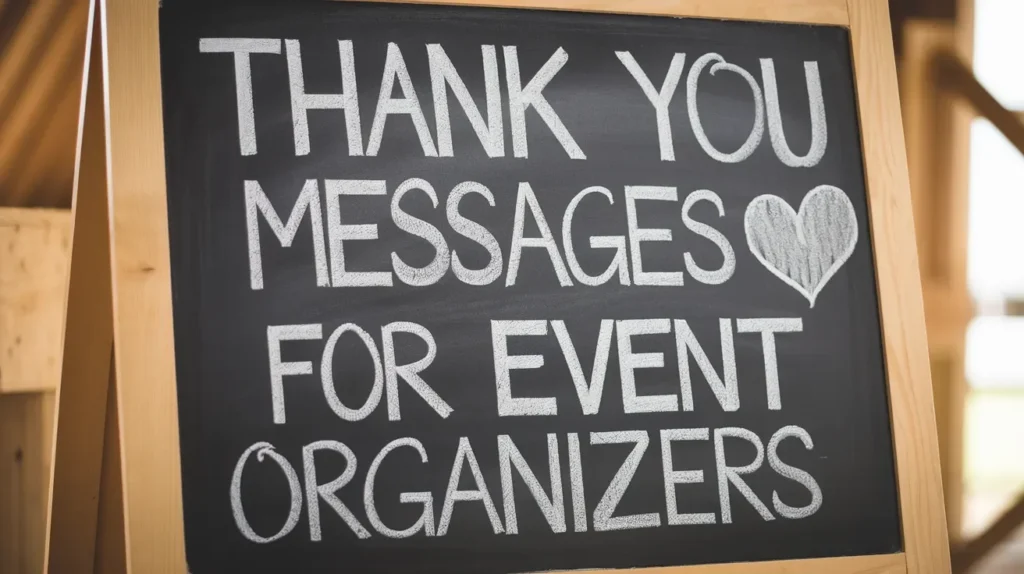 Thank You Messages for Event Organizers