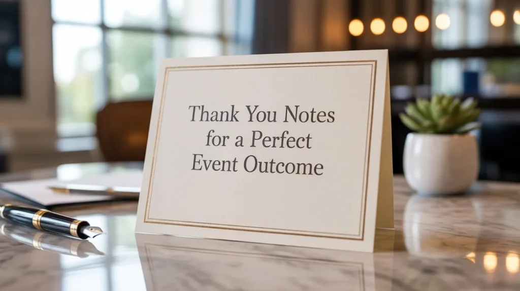 Thank You Notes for a Perfect Event Outcome