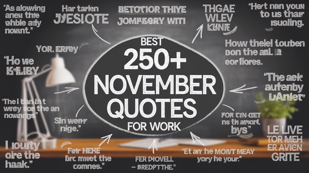 Best 250+ November Quotes for Work